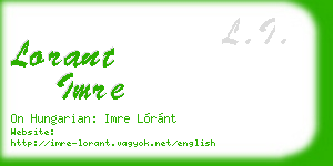 lorant imre business card